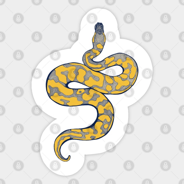 Yellow Python Sticker by Jess Adams